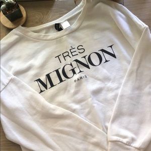 H&M French white sweater!!!! Great condition!!